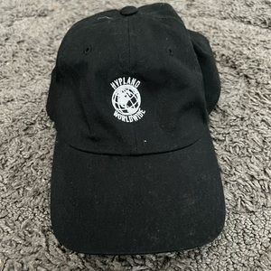 Hypland Worldwide Black and White Baseball Cap Hat with Adjustable Closure NWOT